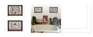 Trendy Decor 4U Hot Bath 2-Piece Vignette by Linda Spivey, White Frame, 18" x 14"
